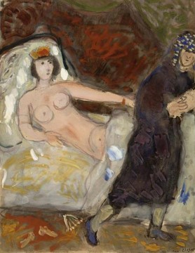 Joseph and Potiphar wife contemporary Marc Chagall Oil Paintings